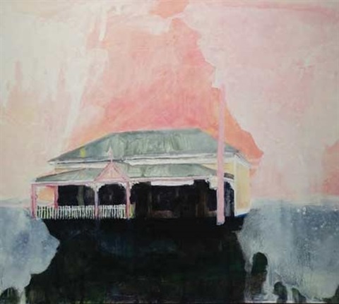 Oil painting by Nic Brown titled Then Came the Cloudburst