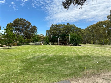 Dinton Farm irrigated grass overlooking playground