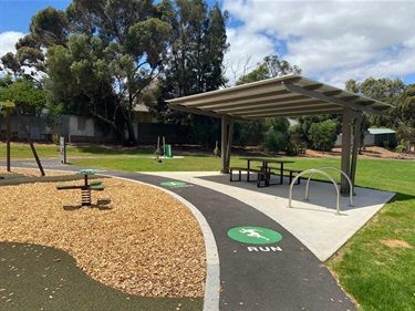 Shelter and foot path