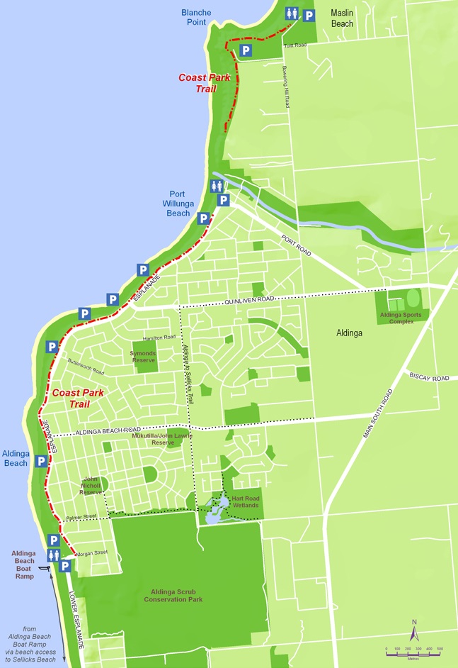 Coast Park Trail Maslin Beach to Aldinga Beach